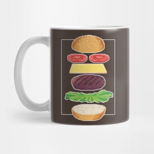 Pixel Art Burguer Anatomy Mug